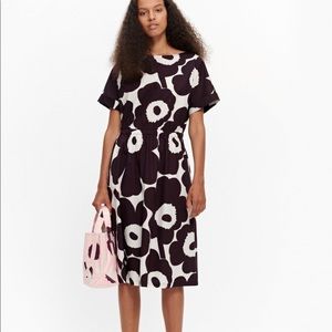 MARIMEKKO Piiri Unikko dress in navy/off-white